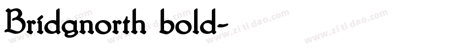 Bridgnorth bold字体转换